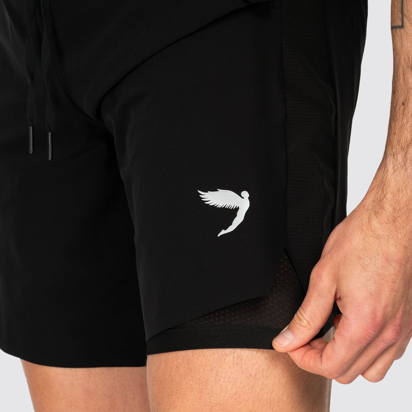 Tempo 2-1 Shorts Long Black (8441333940453)