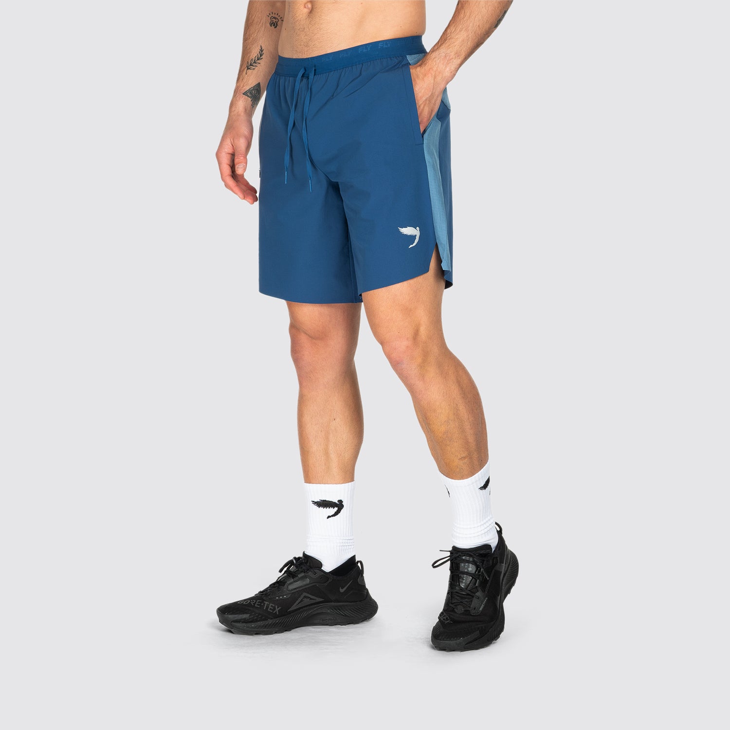 Tempo 2-1 Shorts Long Blue (8441334038757)