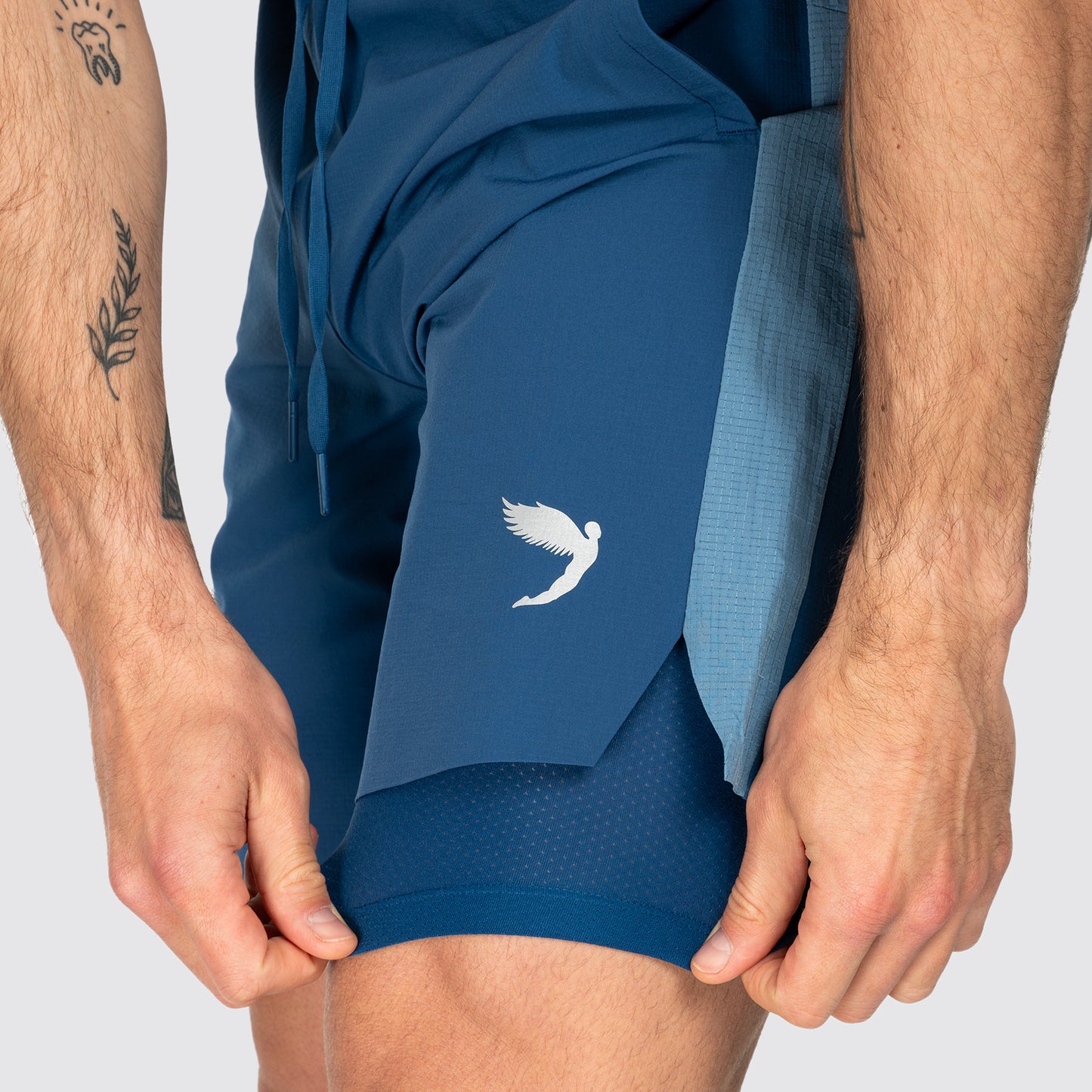 Tempo 2-1 Shorts Long Blue (8441334038757)