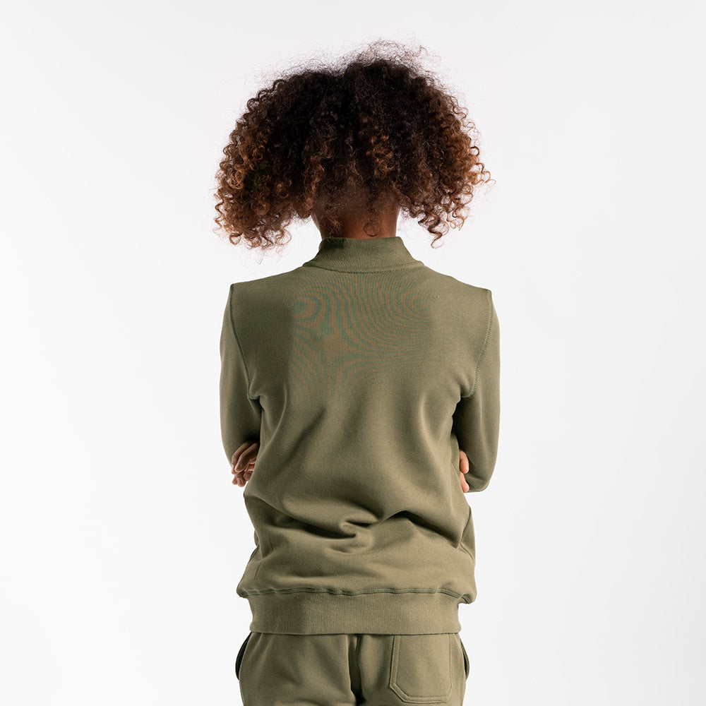 Kids Tracksuit Jacket Khaki (6541121978532) (7939909255397)