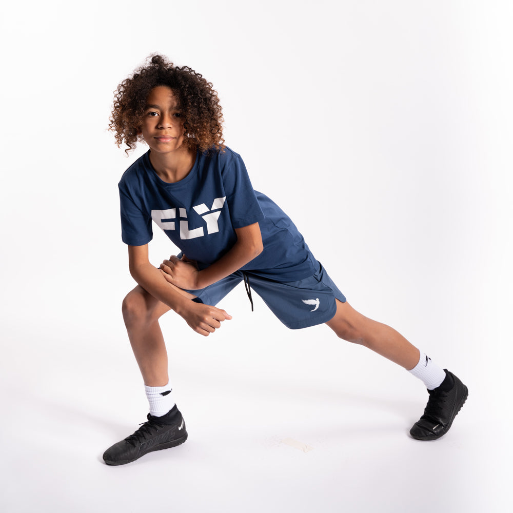 Kids Performance Shorts Blue (7790356037884) (7939616440549)