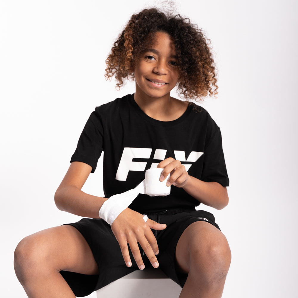 Kids Big Logo Tee Black (7584952942844) (7939700097253)